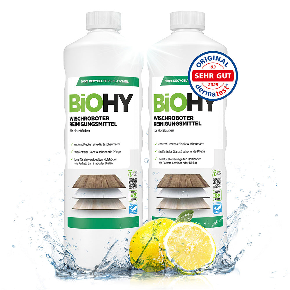 Wiper robot Cleaning agent for wooden floors, cleaner for wiping robots, non-foaming floor cleaner, organic concentrate