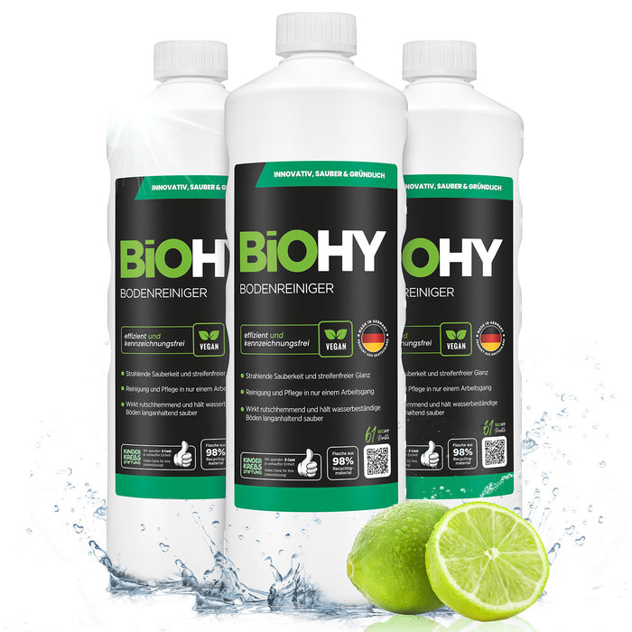 BiOHY floor cleaner, floor cleaner, non-foaming floor cleaner, organic concentrate