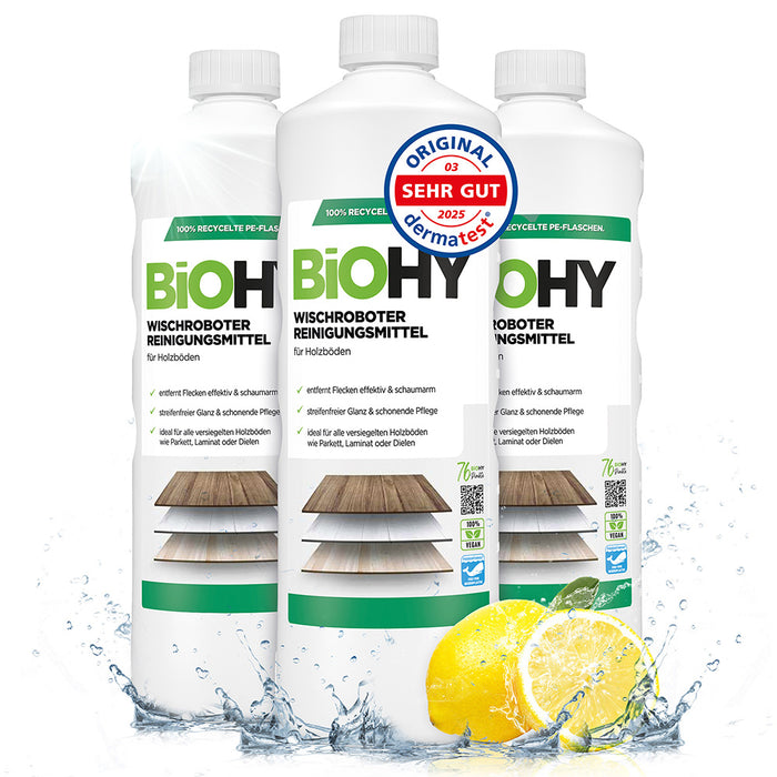 Wiper robot Cleaning agent for wooden floors, cleaner for wiping robots, non-foaming floor cleaner, organic concentrate