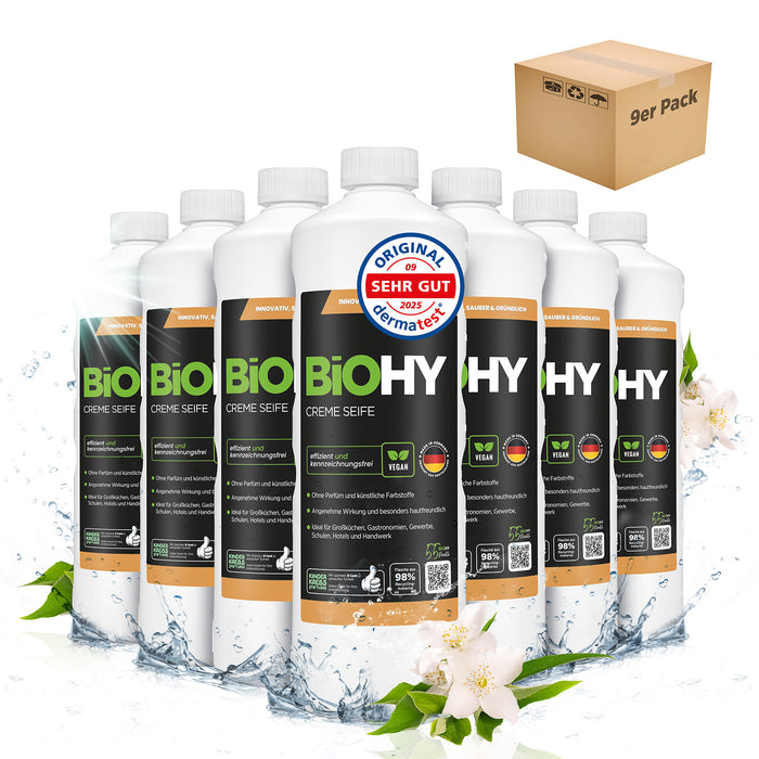 BiOHY cream soap, skin-friendly washing lotion, phosphate-free hand soap, moisturizing soap cream