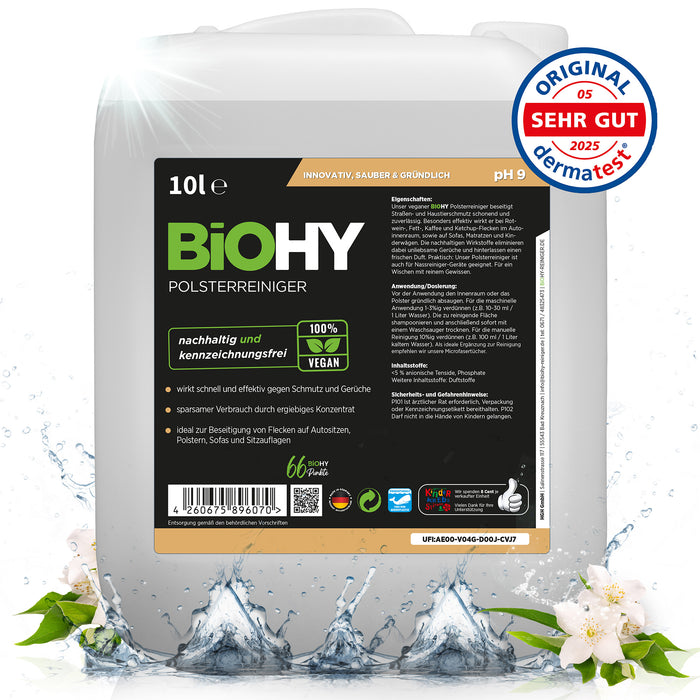 BiOHY upholstery cleaner, textile cleaner, upholstery cleaning agent, sofa cleaner, B2B