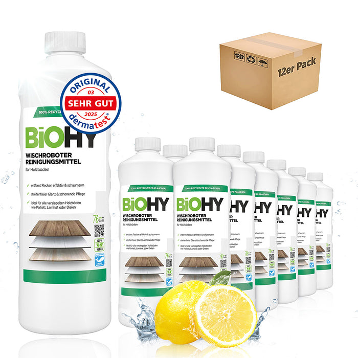 Wiper robot Cleaning agent for wooden floors, cleaner for wiping robots, non-foaming floor cleaner, organic concentrate