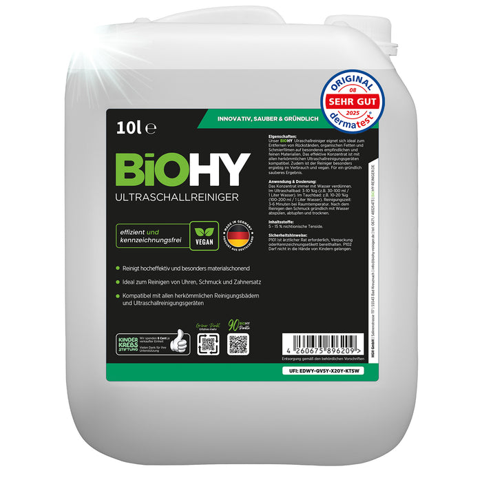 BiOHY ultrasonic cleaner, ultrasonic bath cleaner, ultrasonic cleaning agent, cleaner for ultrasonic device