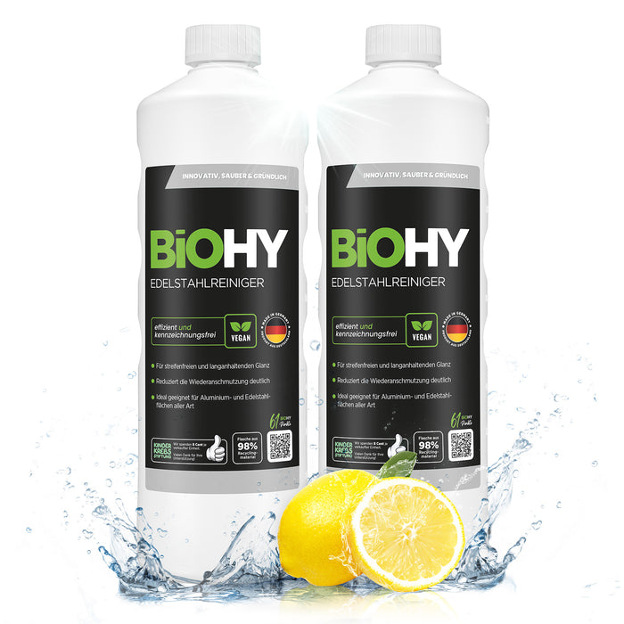 BiOHY stainless steel cleaner, stainless steel cleaner spray, stainless steel care product, stainless steel cleaning agent