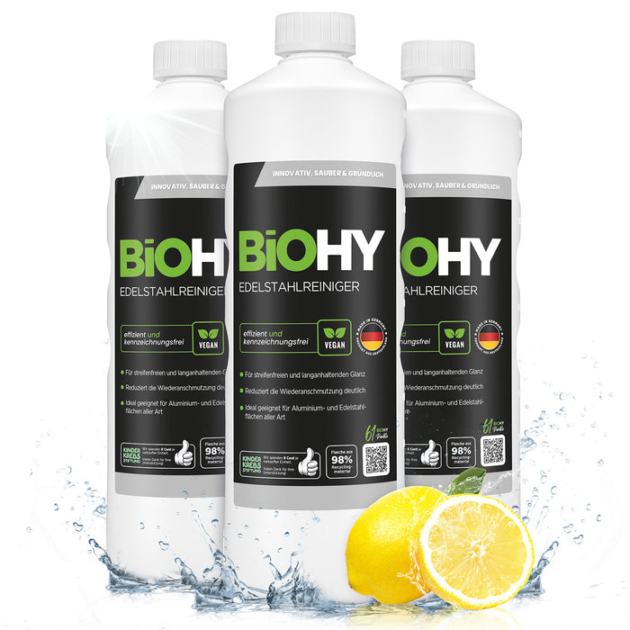 BiOHY stainless steel cleaner, stainless steel cleaner spray, stainless steel care product, stainless steel cleaning agent
