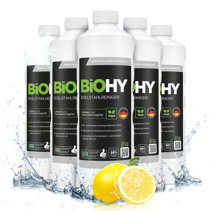 BiOHY stainless steel cleaner, stainless steel cleaner spray, stainless steel care product, stainless steel cleaning agent