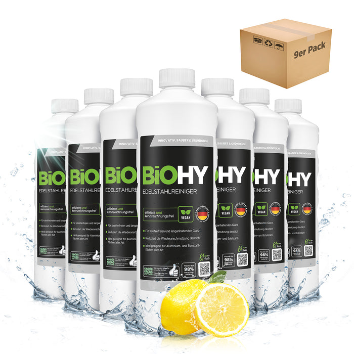 BiOHY stainless steel cleaner, stainless steel cleaner spray, stainless steel care product, stainless steel cleaning agent