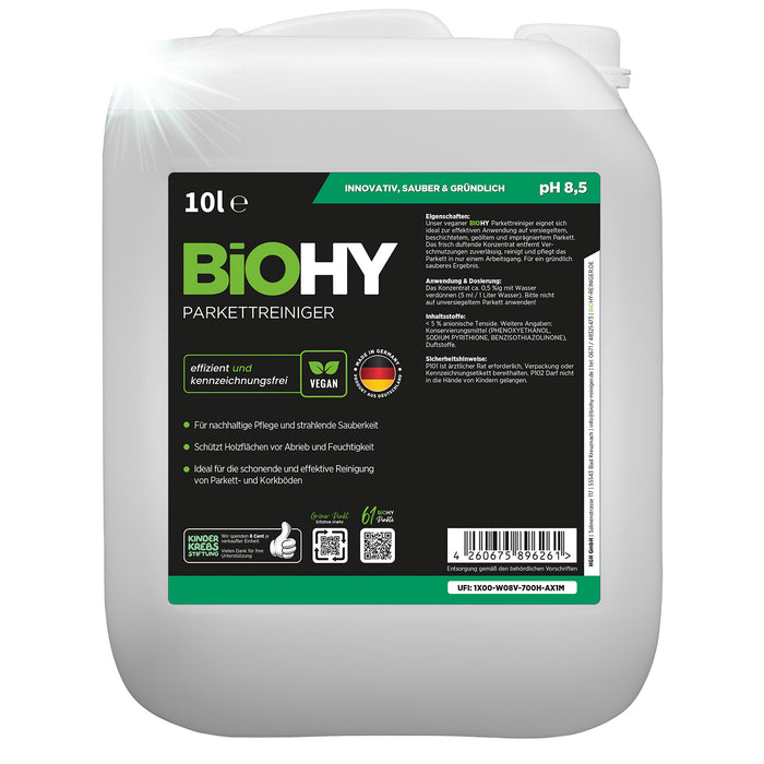 BiOHY Parkettreiniger – umweltfreundlich, vegan & Made in Germany (im Einsatz)