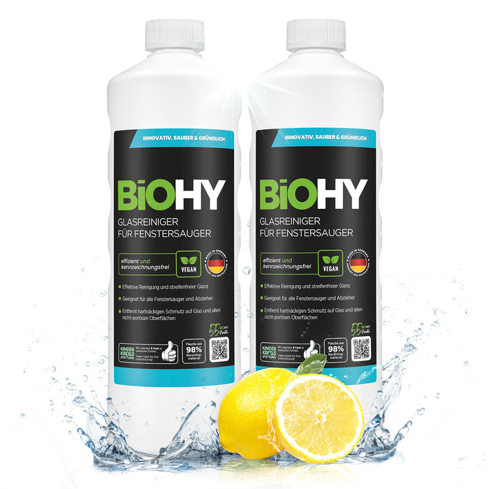 BiOHY glass cleaner for window vacuums, window cleaning agents, glass cleaners, window cleaners