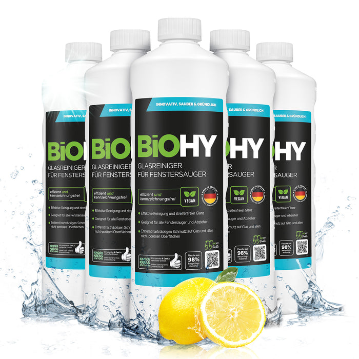 BiOHY glass cleaner for window vacuums, window cleaning agents, glass cleaners, window cleaners