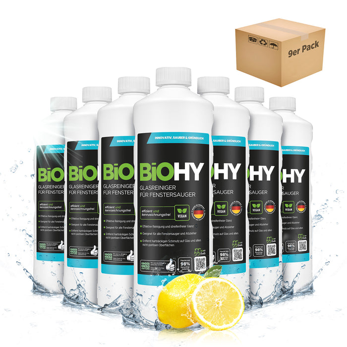 BiOHY glass cleaner for window vacuums, window cleaning agents, glass cleaners, window cleaners