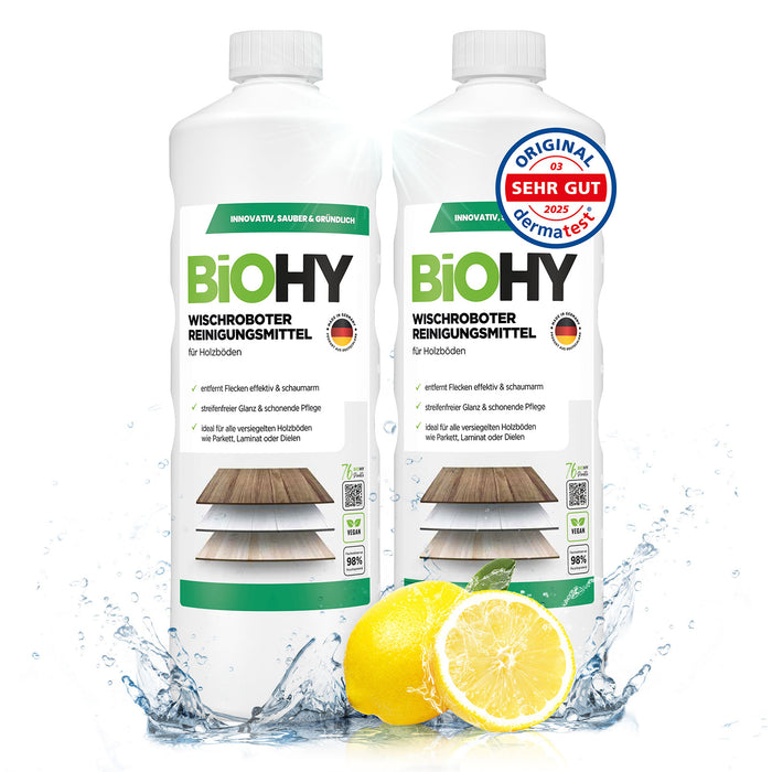 Wiper robot Cleaning agent for wooden floors, cleaner for wiping robots, non-foaming floor cleaner, organic concentrate