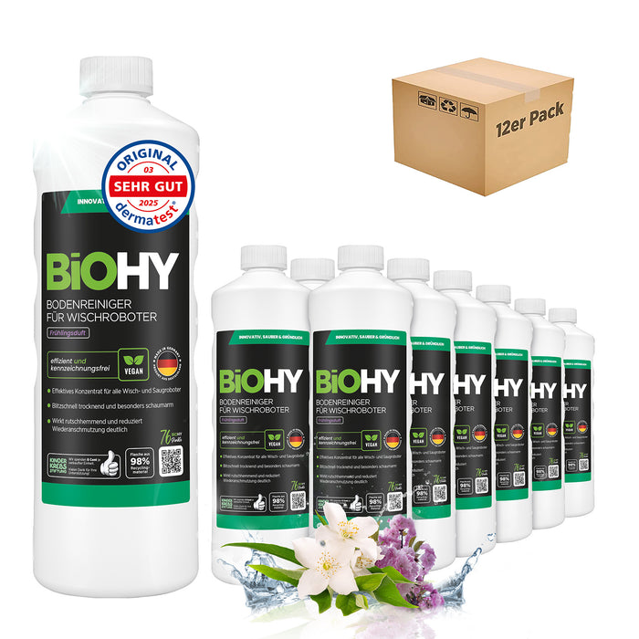 BiOHY floor cleaner for wiping robots, organic cleaner, floor wiping care, non-foaming floor cleaner