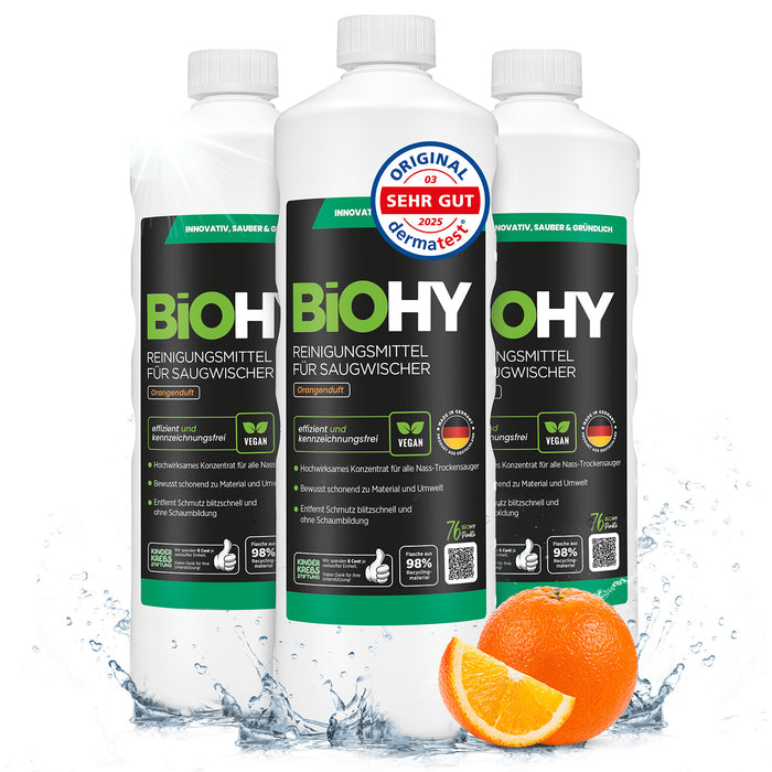 BiOHY Reiniger für Saugwischer mit Orangenduft – veganes Konzentrat für Tineco & Kärcher FC Saugwischer (Anwendung)