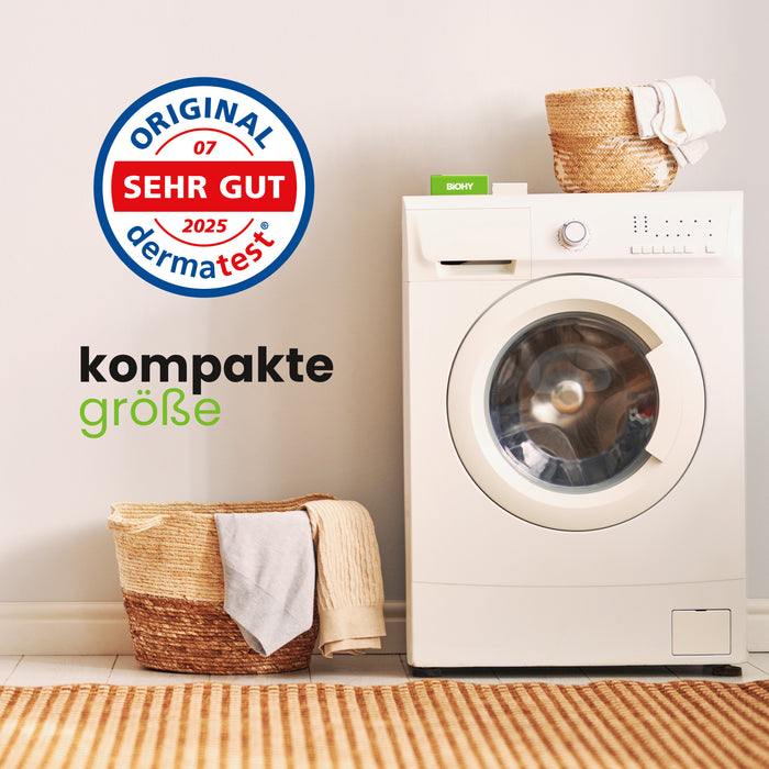 BiOHY laundry detergent sheets, laundry detergent strips, travel detergent, water-soluble washing paper