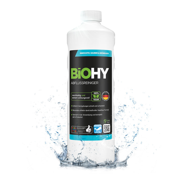 BiOHY drain cleaner, pipe cleaner, pipe free agent, concentrate
