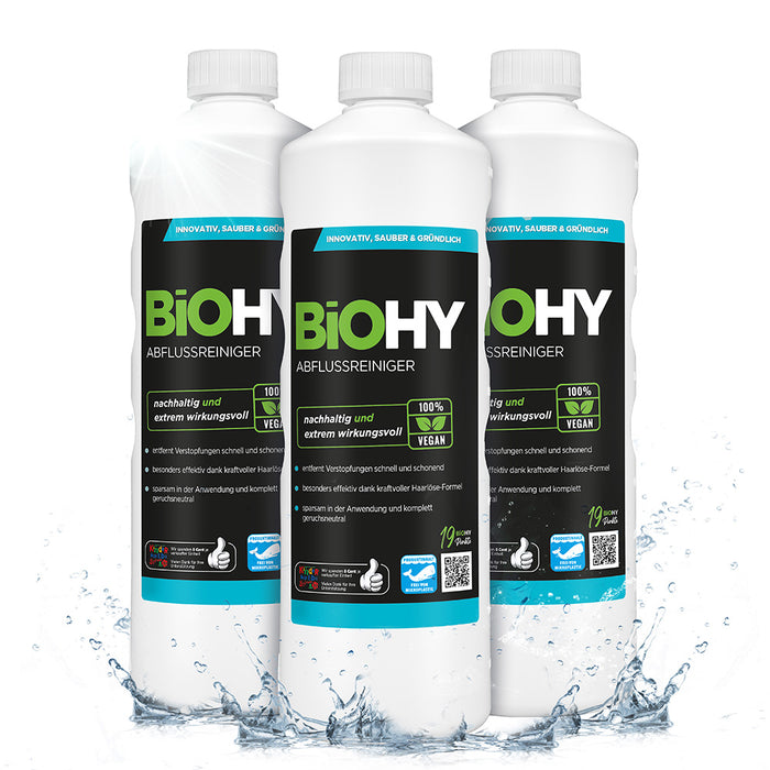 BiOHY drain cleaner, pipe cleaner, pipe free agent, concentrate
