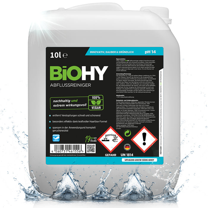 BiOHY drain cleaner, pipe cleaner, pipe free agent, concentrate