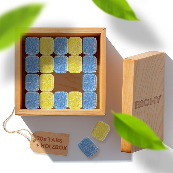 BiOHY All-in-One Dishwasher Tabs, Dishwashing Tabs, Dishwasher Tabs, Rinsing Tabs