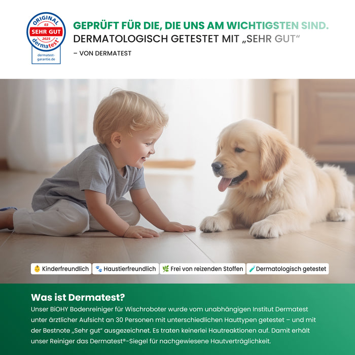 BiOHY floor cleaner for wiping robots, organic cleaner, floor wiping care, non-foaming floor cleaner