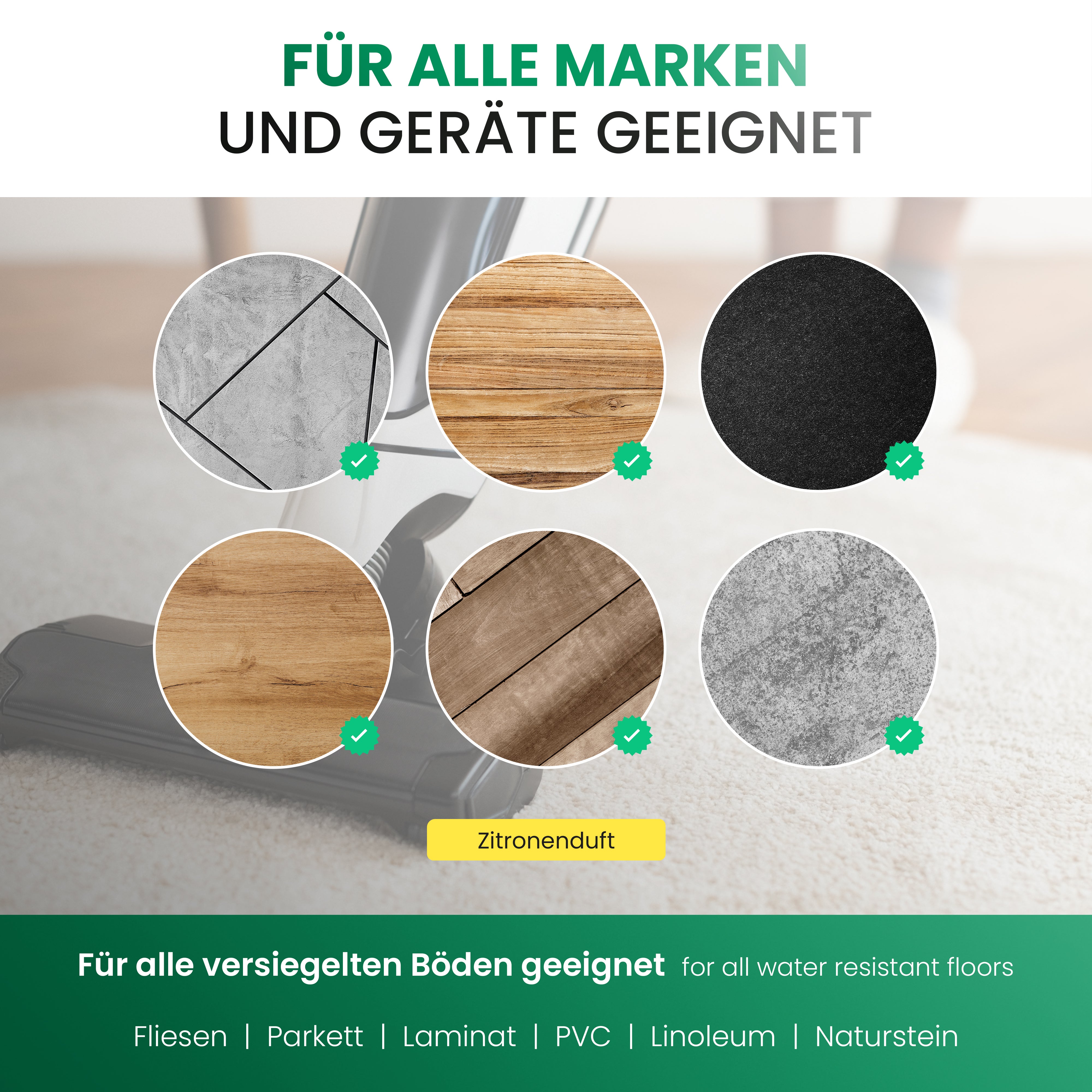 BiOHY floor cleaner for wiping robots, organic cleaner, floor wiping care, non-foaming floor cleaner