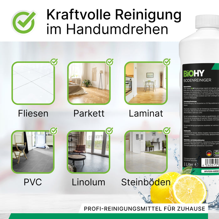 BiOHY floor cleaner, floor cleaner, non-foaming floor cleaner, organic concentrate