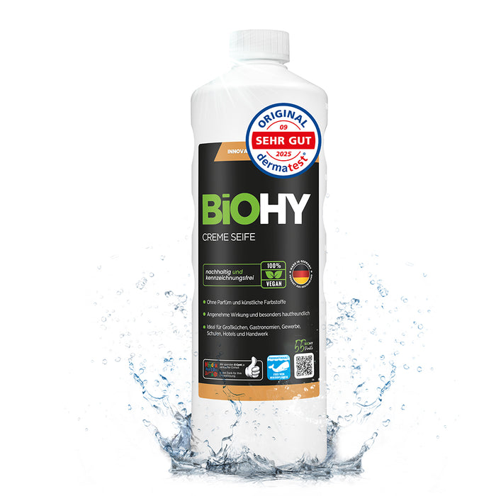 BiOHY cream soap, skin-friendly washing lotion, phosphate-free hand soap, moisturizing soap cream