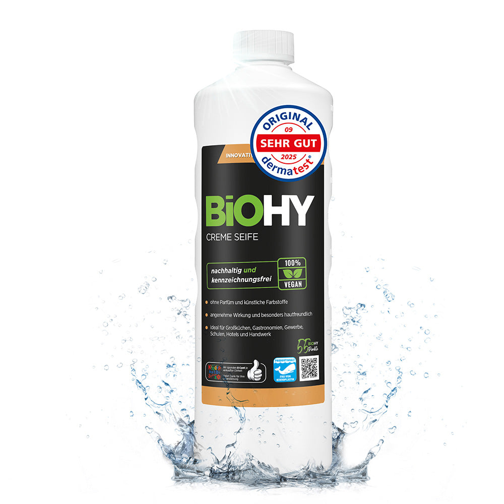 BiOHY cream soap, skin-friendly washing lotion, phosphate-free hand soap, moisturizing soap cream