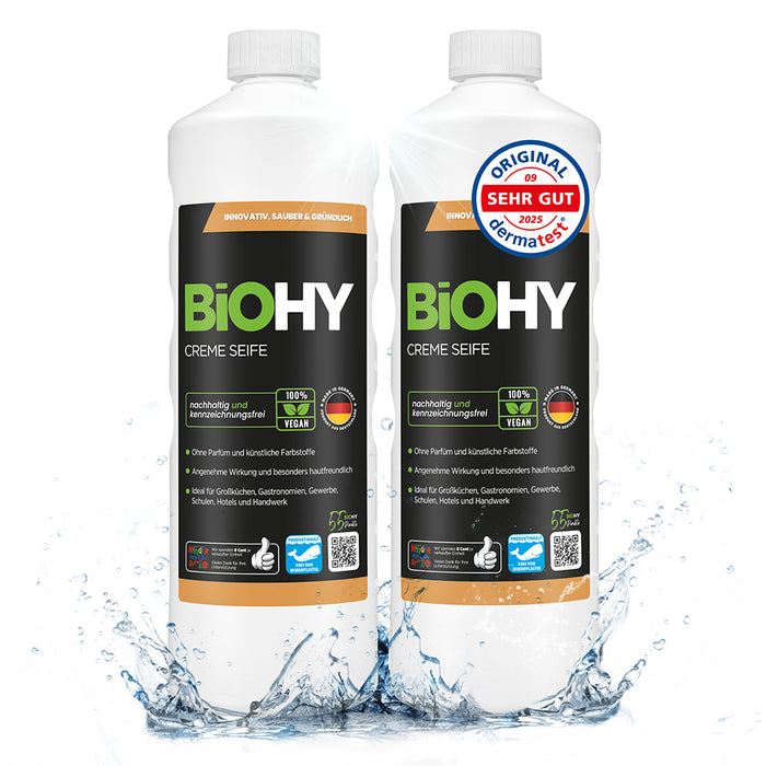 BiOHY cream soap, skin-friendly washing lotion, phosphate-free hand soap, moisturizing soap cream