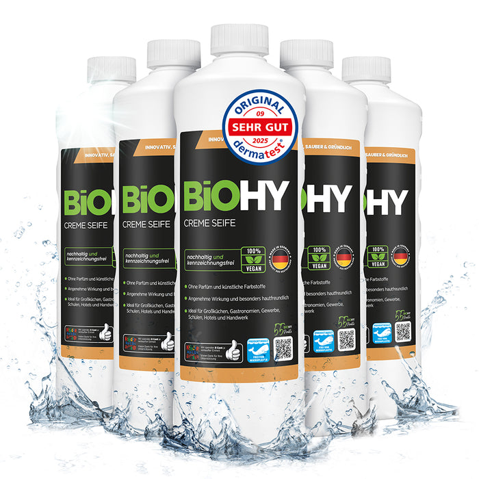 BiOHY cream soap, skin-friendly washing lotion, phosphate-free hand soap, moisturizing soap cream
