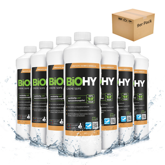 BiOHY cream soap, skin-friendly washing lotion, phosphate-free hand soap, moisturizing soap cream