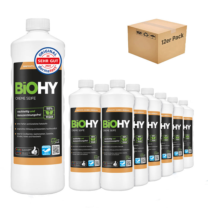 BiOHY cream soap, skin-friendly washing lotion, phosphate-free hand soap, moisturizing soap cream