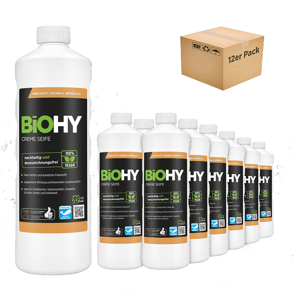 BiOHY cream soap, skin-friendly washing lotion, phosphate-free hand soap, moisturizing soap cream