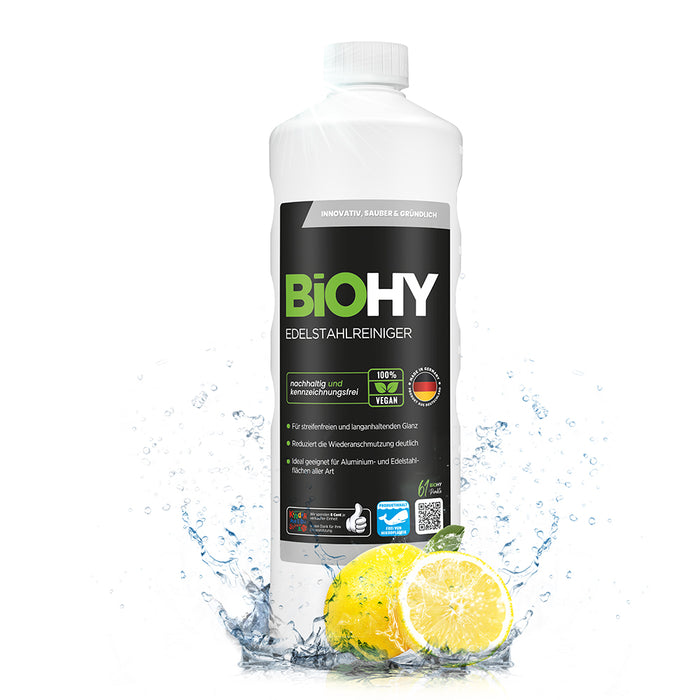 BiOHY stainless steel cleaner, stainless steel cleaner spray, stainless steel care product, stainless steel cleaning agent