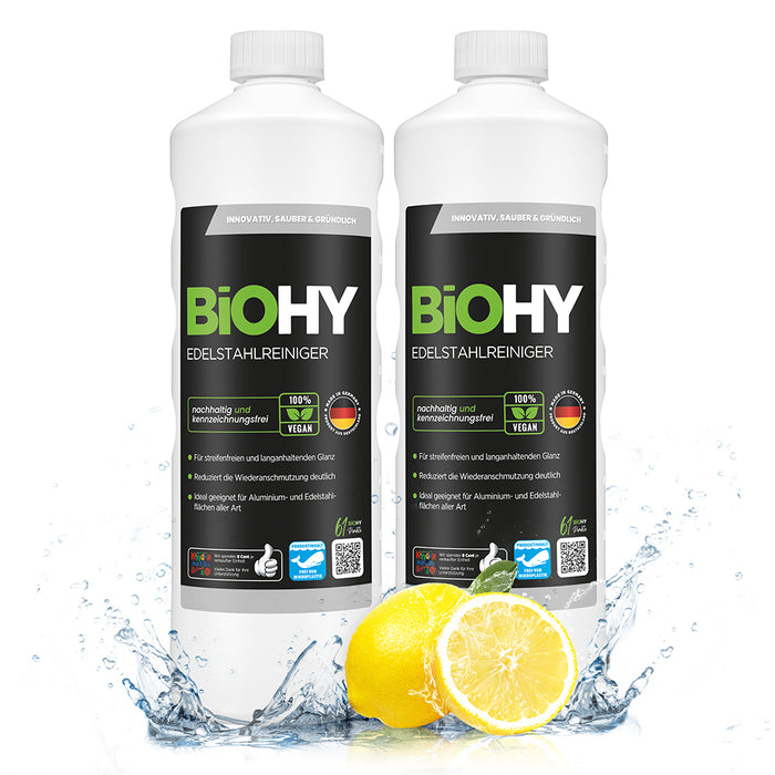 BiOHY stainless steel cleaner, stainless steel cleaner spray, stainless steel care product, stainless steel cleaning agent