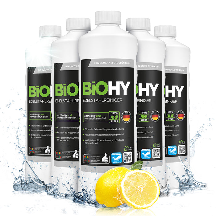 BiOHY stainless steel cleaner, stainless steel cleaner spray, stainless steel care product, stainless steel cleaning agent