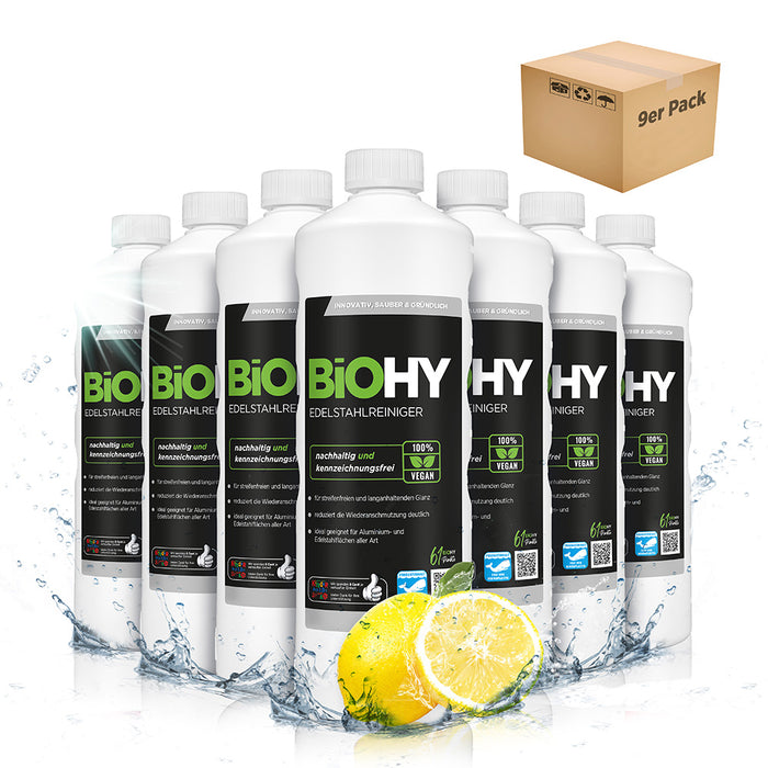 BiOHY stainless steel cleaner, stainless steel cleaner spray, stainless steel care product, stainless steel cleaning agent