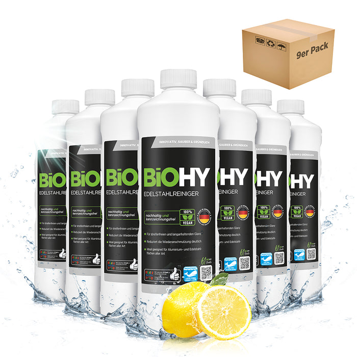 BiOHY stainless steel cleaner, stainless steel cleaner spray, stainless steel care product, stainless steel cleaning agent