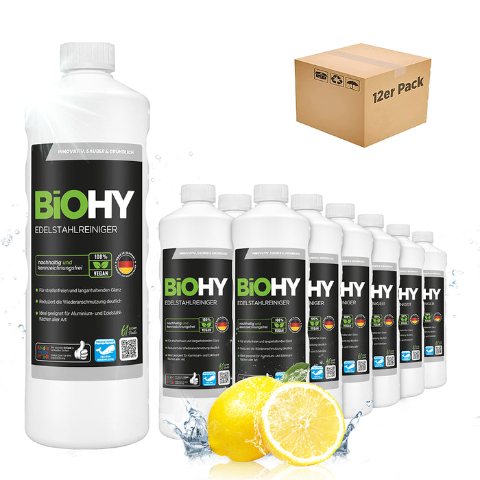 BiOHY stainless steel cleaner, stainless steel cleaner spray, stainless steel care product, stainless steel cleaning agent