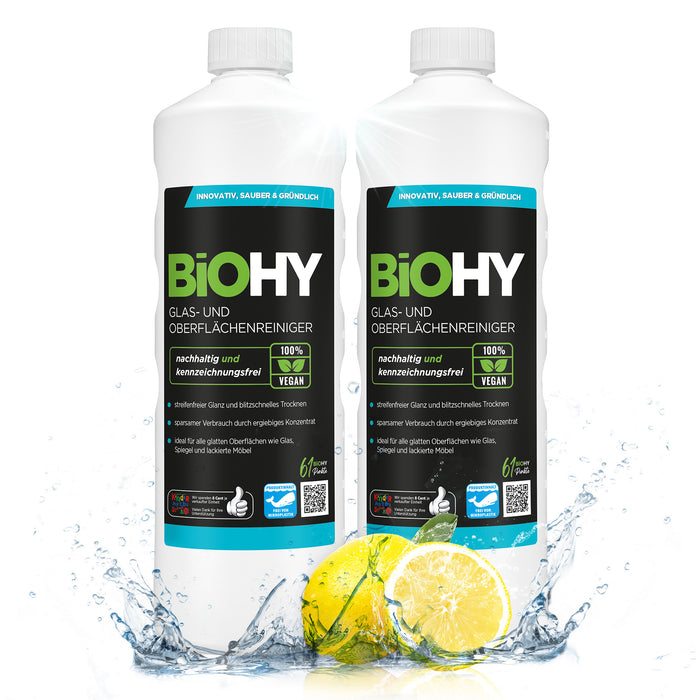 BiOHY rinse aid, glass cleaner dishwasher, dishwashing detergent, cutlery cleaner