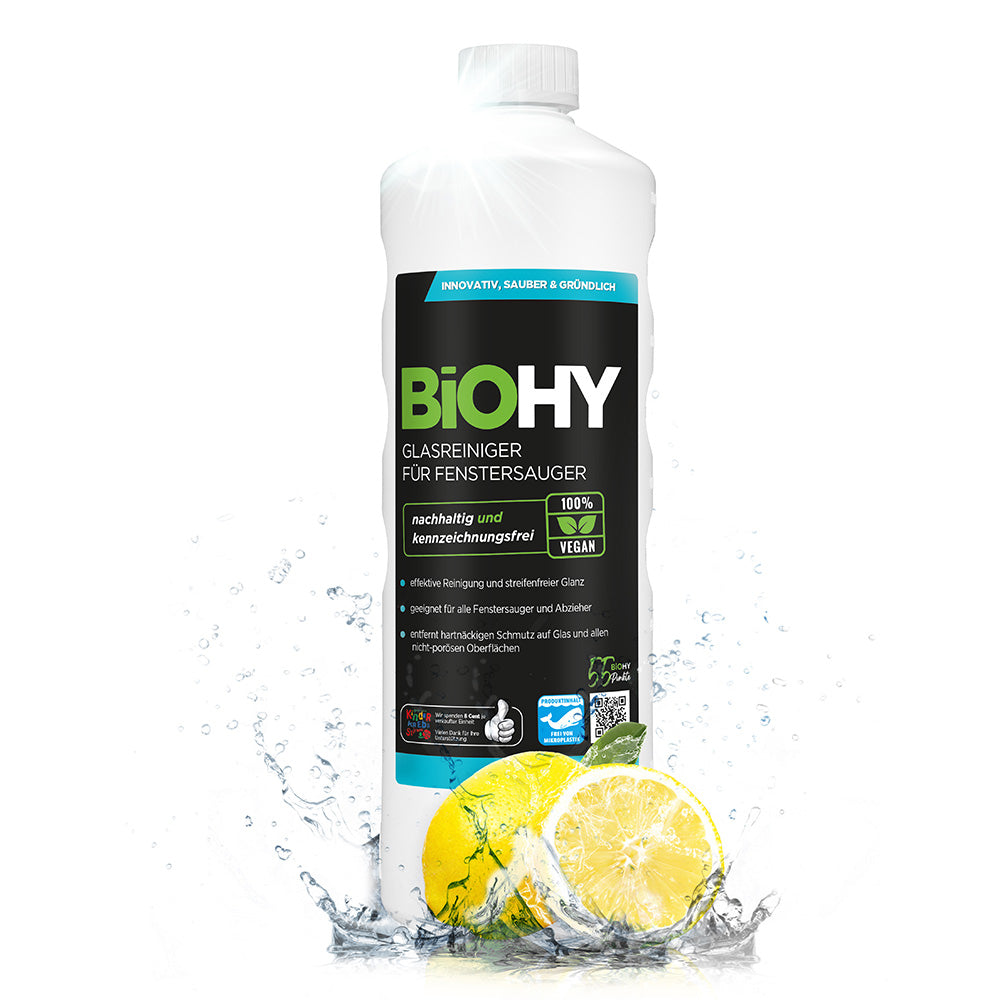 BiOHY glass cleaner for window vacuums, window cleaning agents, glass cleaners, window cleaners
