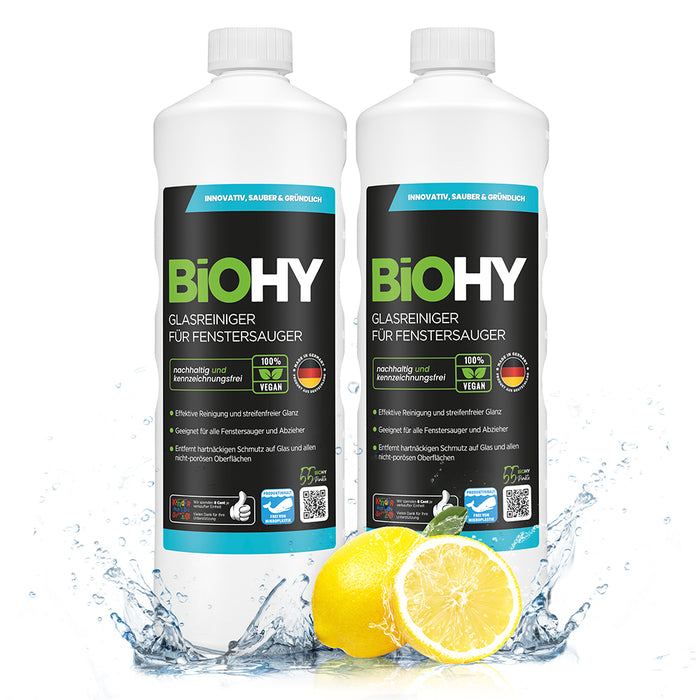 BiOHY glass cleaner for window vacuums, window cleaning agents, glass cleaners, window cleaners