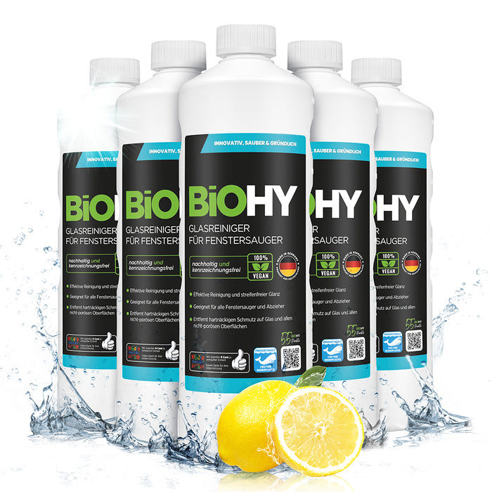 BiOHY glass cleaner for window vacuums, window cleaning agents, glass cleaners, window cleaners