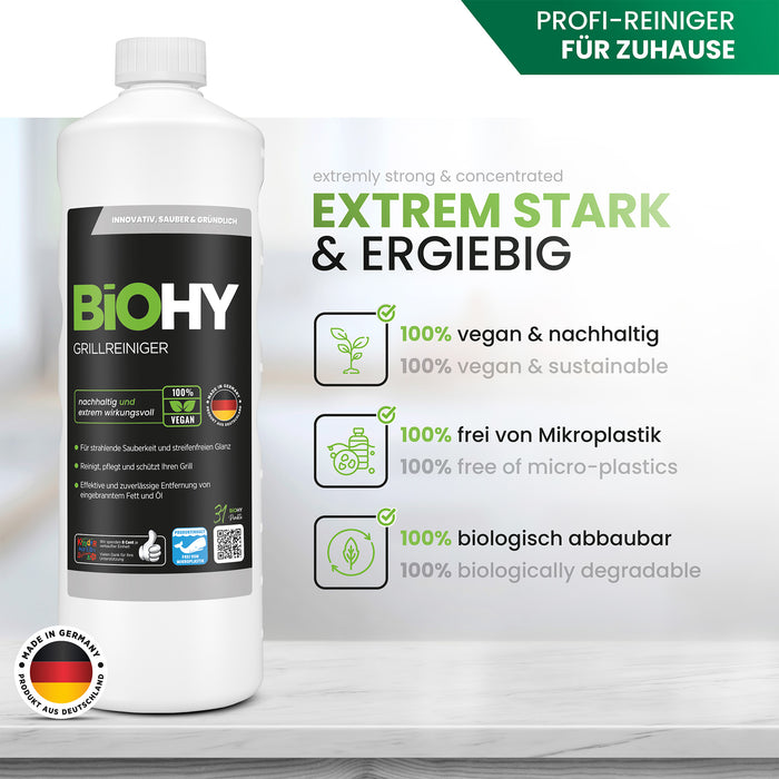 BiOHY grill cleaner, gas grill cleaner, BBQ cleaner, grill grate cleaner
