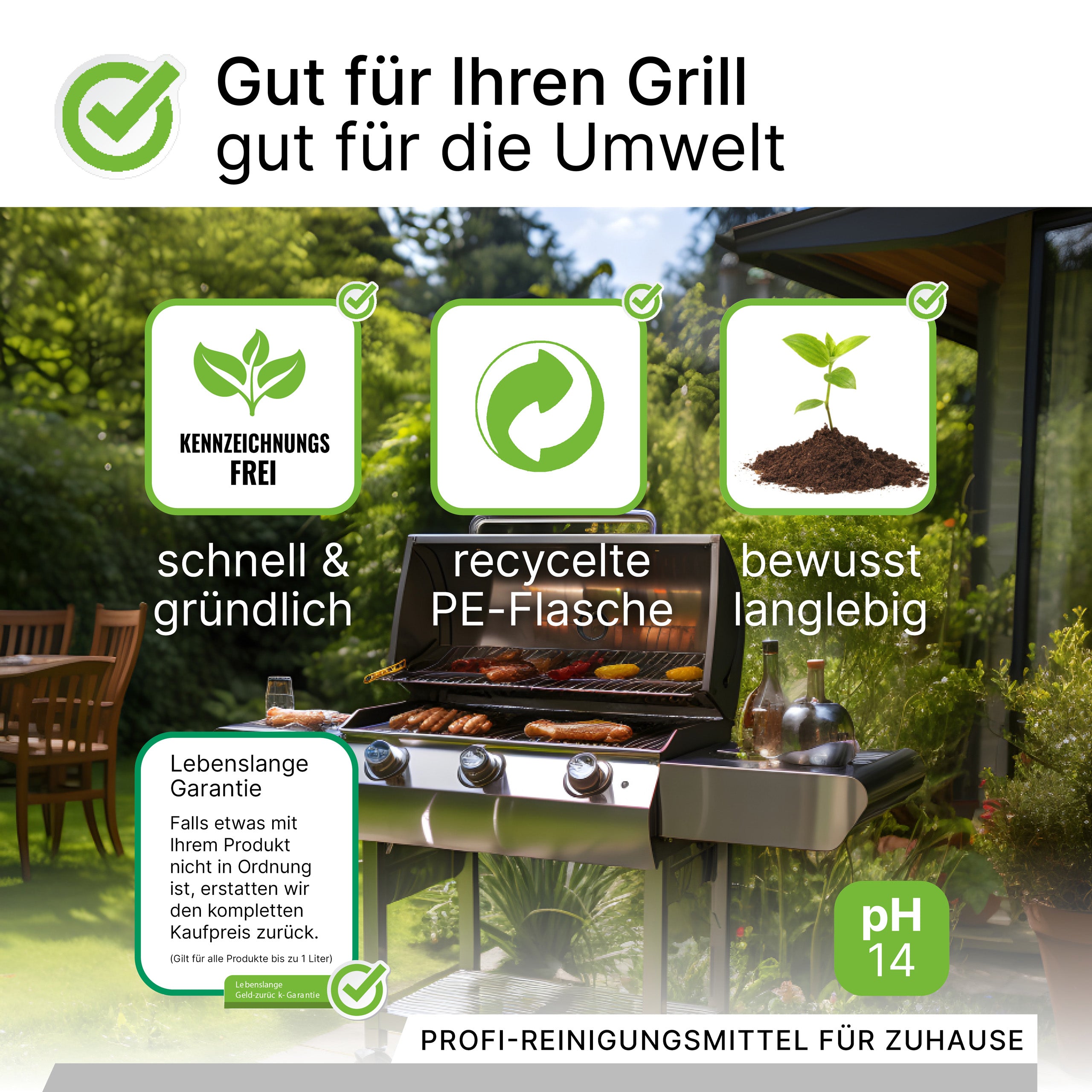 BiOHY grill cleaner, gas grill cleaner, BBQ cleaner, grill grate cleaner