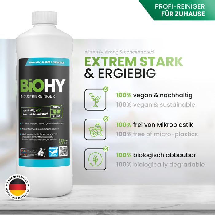 BiOHY industrial cleaner, workshop cleaner, universal cleaner, organic concentrate
