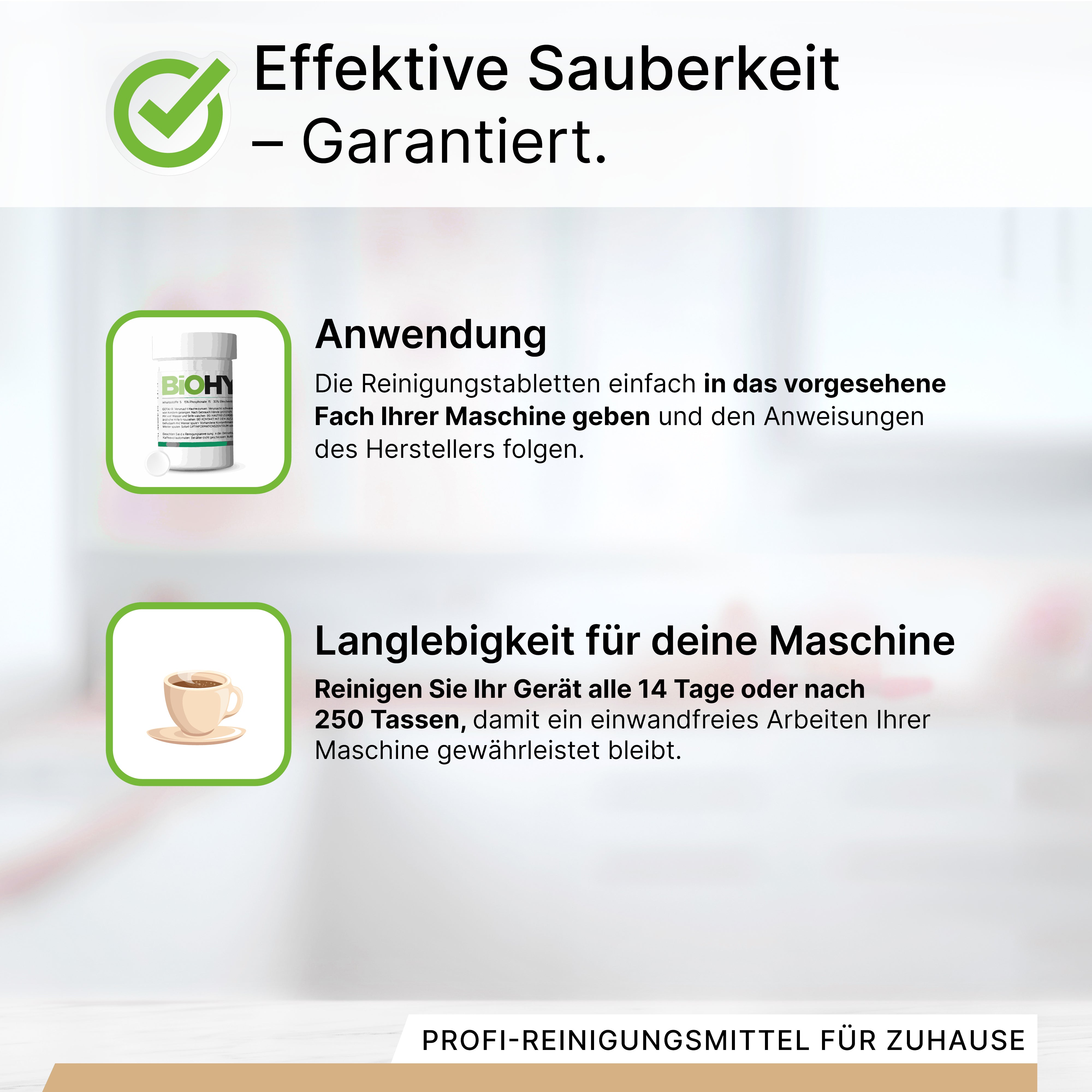 BiOHY cleaning tablets for fully automatic coffee machines, descaling tablets, fully automatic coffee machines descaler, coffee machines cleaning tabs