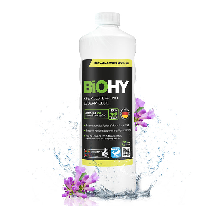 BiOHY car upholstery &amp; leather care, car upholstery cleaner, car seat cleaner, interior care