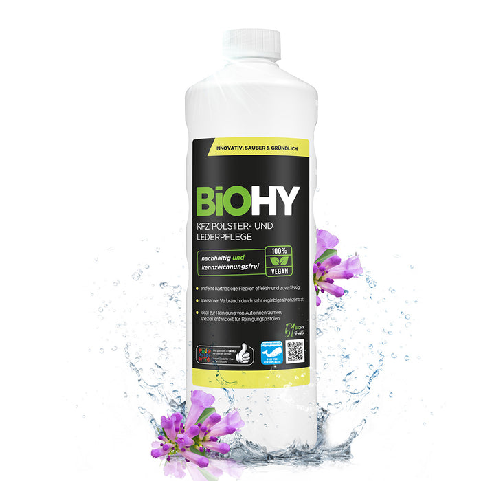 BiOHY car upholstery &amp; leather care, car upholstery cleaner, car seat cleaner, interior care