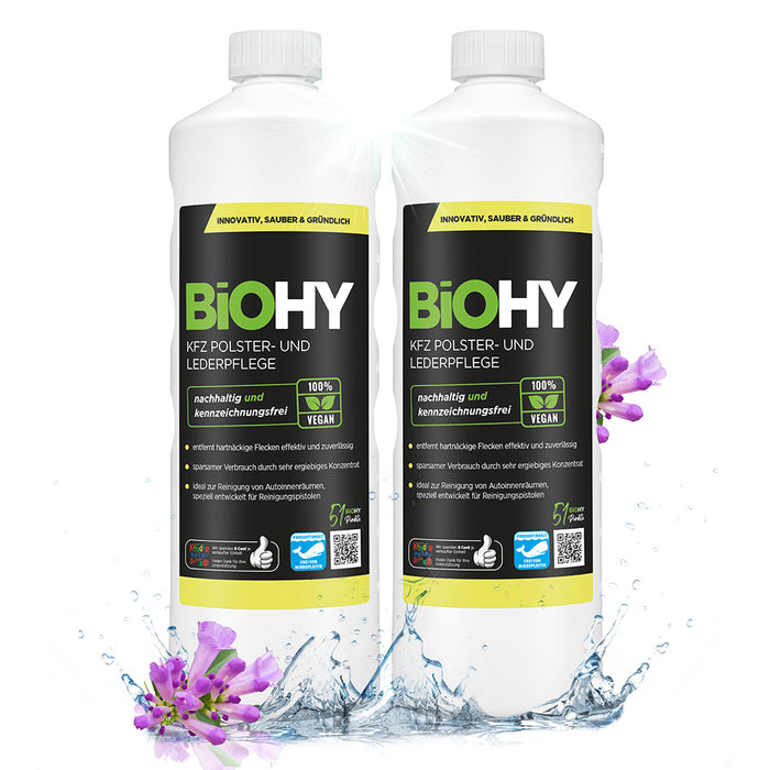 BiOHY car upholstery &amp; leather care, car upholstery cleaner, car seat cleaner, interior care